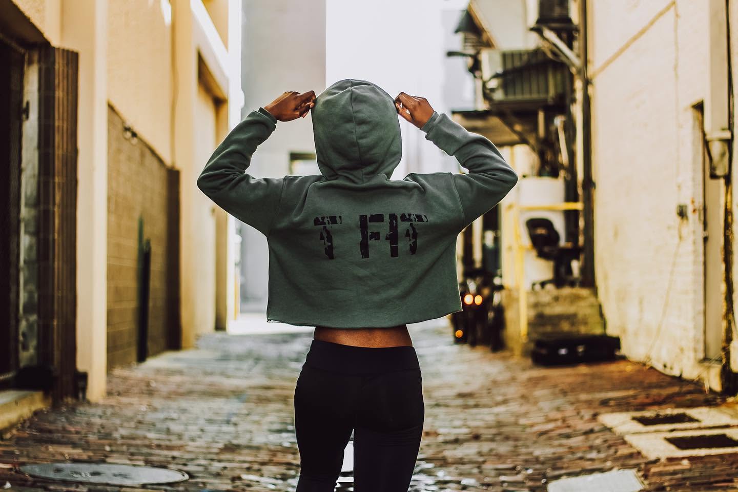 Walking in T Fit hoodie